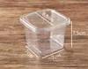 1500 set Mini Clear Square Dessert Cups Plastic Glasses Cup Mousse Jelly Pudding Tiramisù Tazza Torta Dessert Contenitore