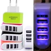 LED 3ports Triple USB 5V 3.1A Travel EU WILL WALL TALL ACAD ADAPTER DO IPhone'a x 9 5 6 dla Samsung Galaxy S9 S8 S5 dla LG G3 G4