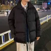 한국어 패션 솔리드 컬러 버블 코트 겨울 재킷 hipster 지퍼 파카 하라주쿠 그린 블랙 퍼프 재킷 S-3XL 210412