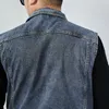 Plus Size 8XL 7XL 6XL 5XL Men's Denim Vests Oversized Sleeveless Cowboy Jackets Male Vintage Retro Casual Vest Chubby Waistcoat