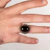 Handgefertigter türkischer Schmuck Vintage Obsidian Ringe für Männer Frauen alte silberne Farbe Schwarz Zirkongold Farbbeads Muslim 6827586