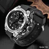 Top Luxury Zegarki Mężczyźni Wojskowy Armia Męskie Zegarek Wodoodporny Sport Wristwatch Dual Display Męski Relogio Masculino