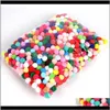 & Pendants Jewelry1000Pcs Polyester Diy Material Costume Aessories Elastic Plush For Kids Art Pendant Necklaces Drop Delivery 2021 B1Rb2