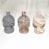 Smoking Stripe Clear Glass Bubble Carb Cap Colorful Caps Suit for XL Quartz Banger Nails Bongs Dab tool