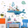 Creative mignon dessin animé baleine enfant stickers muraux pour enfants chambres garçon chambre décoration murale autocollants auto-adhésifs décoration maison 210929