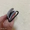 4.5 cm Moda Siyah Ve Beyaz Akrilik Kare Lastik Bantlar Kafa Halat Hairpin Bayanlar Için Favori Headdress Takı Aksesuarları VIP Hediye