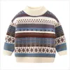 Höst Baby Boys Sweaters Coat Kids Knitting Pullovers Tops Toddler Boys Girls Cartoon Långärmade Varma Tröjor Y1024