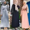 Etnik Giyim Pullu Püskül Zarif Abaya Dubai Müslüman Hijab Elbise Abayas Kadınlar için Orta Doğu Kaftan İslam Türkçe Elbise1