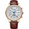 Armbandsur Ailang Top Men's Mechanical Watch Multifunktionell månfas 24 timmar rostfritt stål företag automatiska klockor255u