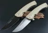 Promotion Flipper Folding Knife D2 Stone Wash Blade Sand G10 + Stainless Steel Handle Ball Bearing Fast Open EDC Pocket Knives