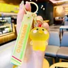 Lovers Cartoon Crystal Blush Animal Series Keychain Trend Resin Bunny Frog Bear Key Chain Accessories Gift G1019