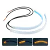 Feux de course de voiture Bande LED DRL Flexible Flowing Daytime Lamp Auto Phares Style étanche Clignotant externe 2PCS 30CM 45CM 60CM Soft 12V