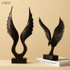 North European and American Style Simple Resin Angel Wings Soft TV Wine Cabinet Decoration Gift 210414