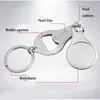 Sublimacja Pusta Keychain Favor Stainless Steel Składane Nożyczki Nail Multi DIY Logo Mini narzędzie Keyring