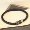 Top bracciale di design di lusso bracciale originale braccialetti di fascino in pelle di alta qualità catena in lega per coppie