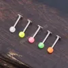 Luminoso Glow Labret Anello per labbro Piercing Bar Acciaio chirurgico Ear Stud Cartilagine Orecchino Tragus Helix Monroe Gioielli per il corpo