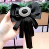 Mode Frauen Brosche Retro Schwarz Weiß Streifen Kreis Große Pin Für Mädchen Corsage Schmuck Zubehör Krawatten