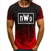 Uomo Adulto WCW Wrestling NWO World Ink Wolfpac Nero T Shirt Uomo Marca Uomo Top Abbigliamento Camisetas Casual Camouflage