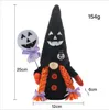 Halloween Plush Lalki Zabawki Gnomy Hallowmas Dekoracje Miotła Czarownica Bez twarzy Lalki Rekwizyty Układ Ornamenty Kreatywny Nadziewane Elf Rudolph Exquisite Kids Prezenty B7761