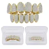 Hip Hop Jewelry Mens Diamond Grillz Teeth Personality Charms Gold Iced Out Grills Men Fashion Accessories