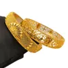 Dubai Africa Hollow Bangle Women Jewelry 18k Yellow Gold Filled Classico regalo di nozze