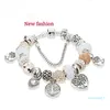 Luxury - Bracelet en argent Life Tree Pendant Bangle Love Charm Beads For Style Designer Bijoux de mariage bricolage Femmes Bracelets2101712