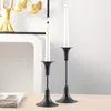 Candle Holders Retro Holder Wedding Decoration Modern Black Centerpiece Candlestick Dining Table