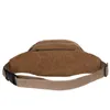 Men Casual Durable Fanny Waist Pack Male Waist Bags Belt Canvas Hip Bum Military Bag Pouch Three Zipper Pocket Banane 210708