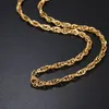 Stainless Steel Chain Necklaces Man Women Gold Silver Color for Pendant 0.4cm Double Buckle Donot Fade Jewelry