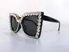 Boy Kare Rhinestones Güneş Kadınlar Büyük Siyah Tonları Moda Tasarımcısı Güneş Gözlükleri Elmas Çerçeve Kadın Gözlük UV400