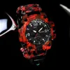 Dropshipping SHIYUNME hombres reloj deportivo militar LED cuarzo digital reloj con pantalla de doble horario impermeable brújula relojes Masculino G1022