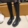 العلامة التجارية 2022 Boots Boots Fashion Women Platform chunky Heel Punk ytmtloy Knee High Round Toe Botines de Mujer 517