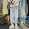 Nestamal Harajuku MANNEN JOGGINGBROEK Oversize Broek Bagger Sport Jogger voor Elastische Taille Grijs Hip Hop 3XL 0214