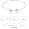 Mode En Acier Inoxydable Fil Extensible Bracelet Base Bracelet Réglable Diy Charme Bracelets pour Femmes Or pour En Vrac En Gros Q0720