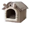 Dog House Beet Bed Bed خيمة داخلي مغلق أفخم دافئ سلة عش نائمة مع وسادة قابلة للإزالة سفر الكلب ملحق 2023092