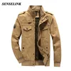 Giacca da uomo in cotone kaki bomber autunno caldo casual duro ragazzo cargo giacca antivento collo in pelliccia uomo giacca tattica militare 210927