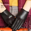 Women man gloves Genuine Leather classic design riding Hollow breathable soft Halffinger female sheepskin driver driving writing 6906935