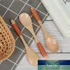 6PCS Holz Löffel Kleine Suppe Löffel Servierlöffel Gewürze Löffel Holz Honig Teelöffel Für Gewürz Öl Kaffee Tee zucker