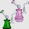 Wasserpfeifen, rosafarbene Mini-Glasbong, Shisha-Rauchölbrenner, Rohrsprudler, berauschende Dab-Rigs, Raucherzubehör, 14-mm-Banger-Recycler