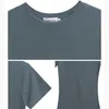 セクシーなVネックトップス半袖Tシャツレディース服S-3XL高品質夏Tシャツ女性Y2Kカジュアルレディースティーシャツ210507