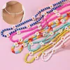 Collana girocollo con perline di fiori Boho Daisy Collane con clavicole con ciondoli colorati per gioielli da vacanza coreani da donna