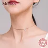 Modian 100 925 Sterling Silver Trendy Simple Clear CZ Choker Necklace Pendant Fashion Link Chain For Women Party Fine Jewelry 2103860091