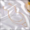 Подвески ювелирные изделия20pcs/лот двойной слой сердцебиение цепи цепь металлическая полость на подвесные ожерелья для женщин