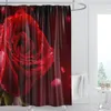 Douchegordijnen Rose Gordijn Waterdichte Polyester Badkamer met Haak Cortinas de Baño Set Cortina La Ducha