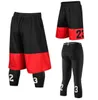 Kompression män basket shorts sätter sport gym träning shorts för manlig andningsbar fotboll motion springa fitness tights t200518