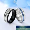 AsJerlya Female Crystal CZ Stone Ring Vintage Stainless Steel Women Wedding Rings Fashion Promise Black Silver Engagement Ring Factory price