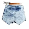 Light Blue Denim Shorts Women Summer High Waist Casual Jeans Sexy Large Size Female Cowboy Short Women's