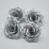 silver fake flowers