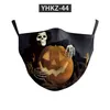 Designer Face Mask Halloween Pumpkin Horror Tricky 3D Digital Printing Maschera antipolvere