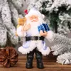 Chirstmas Decoration Santa Claus Doll Fireplace Xmas Tree Hanging Ornament New Year Decor Home Kids Gift XBJK2108